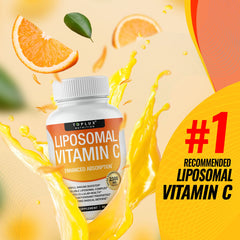 Vitamin C bottle with MCT oil and sunflower lecithin ingredients