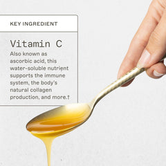 Graphic showing liposomal Vitamin C bottle