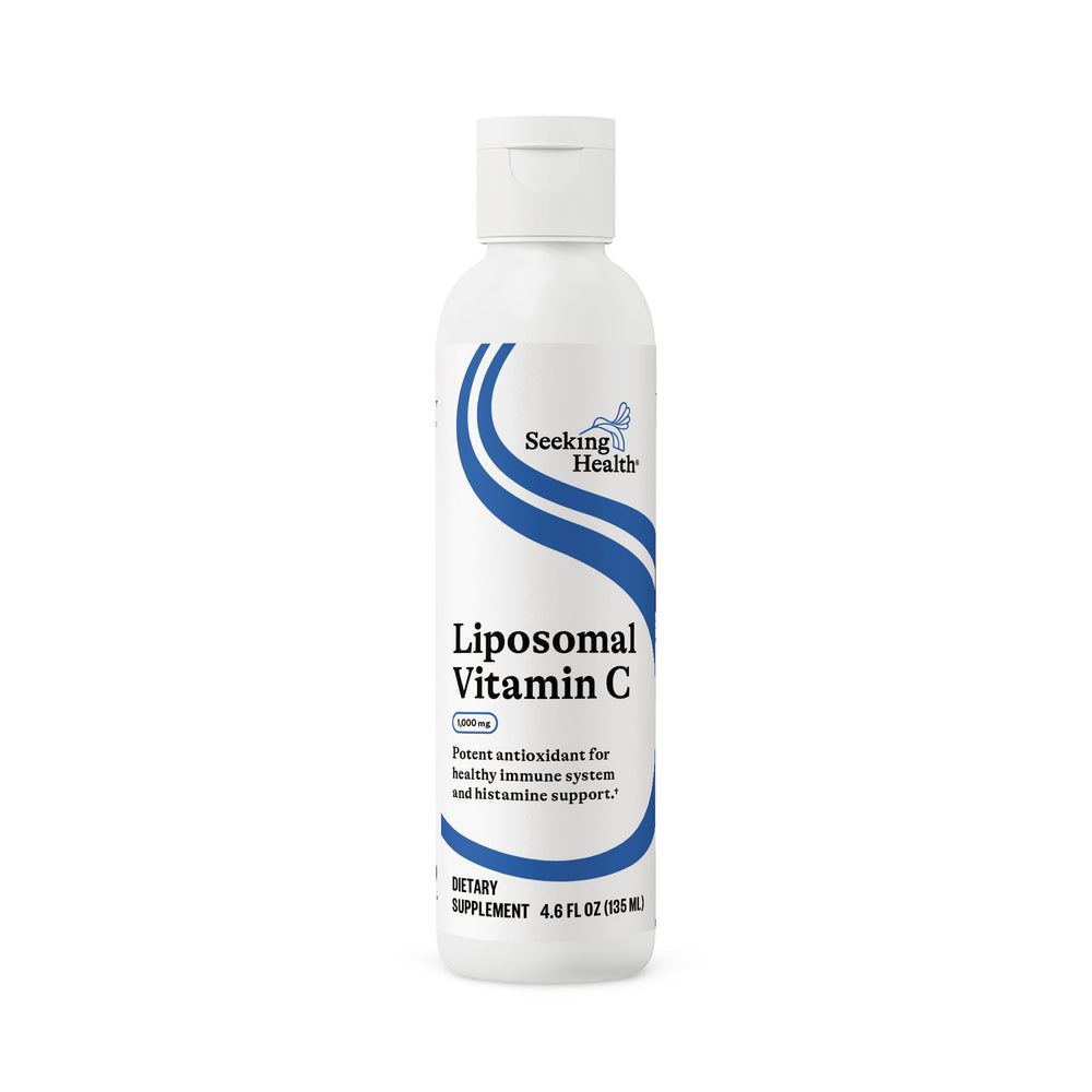 Front view of Optimal Liposomal Vitamin C Lemon Zest bottle
