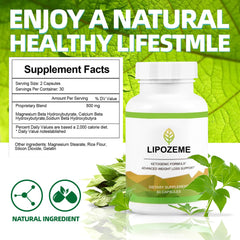 Lipozem capsules dosage instruction illustration clarifies a 3-per-day routine