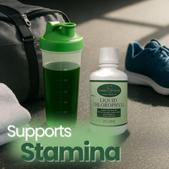 Chlorophyllin ingredient close-up