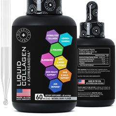 Front label highlighting Berry flavor and collagen + Ashwagandha