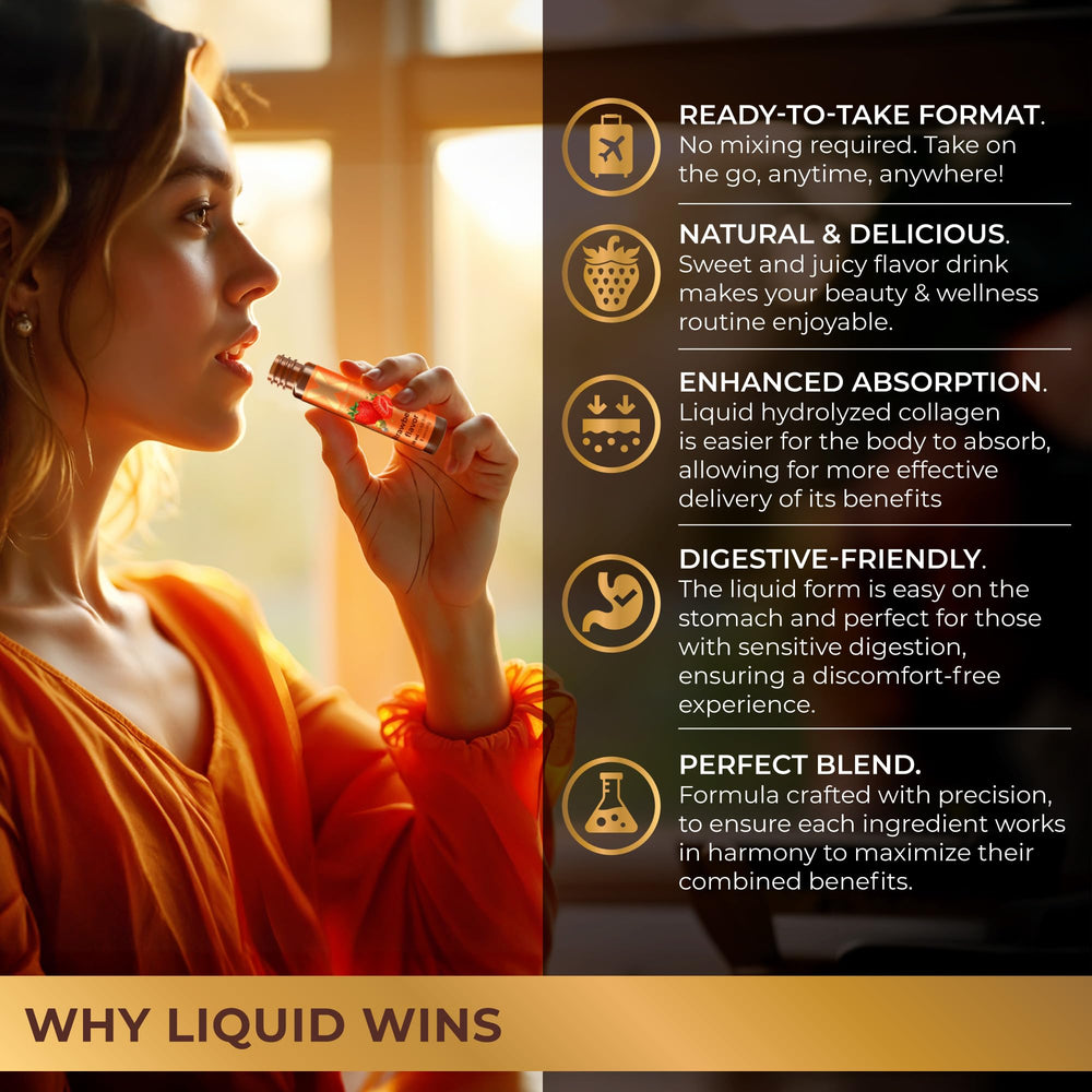 Nutrition facts panel for 3000mg liquid collagen