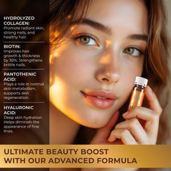 Strawberry flavored collagen drink shot