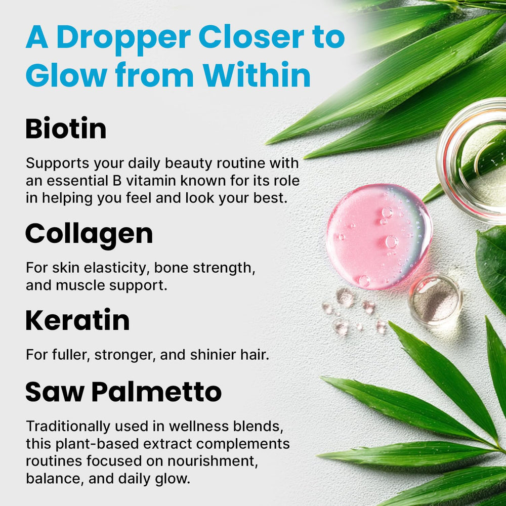 Dropper dispensing the serum