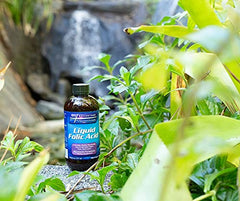Bottle and packaging shot of Liquid Folic Acid 800 mcg