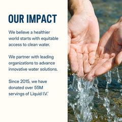 Liquid I.V. donation impact illustration
