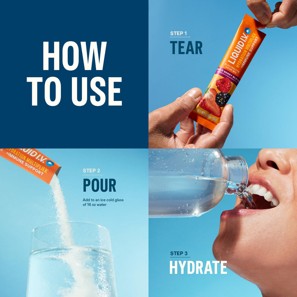Nutritional information visually represented for Liquid I.V Hydration Multiplier Tangerine