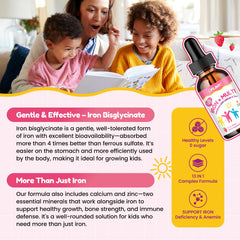 Vitamin C and B-complex in liquid iron drops