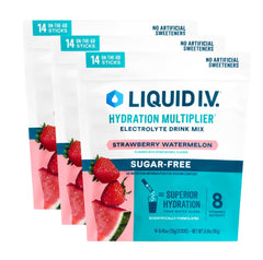 Liquid I.V. Hydration Multiplier Sugar Free Strawberry Watermelon 3-Pack packaging