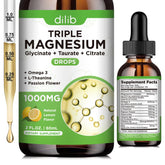 Liquid magnesium glycinate 1000mg bottle