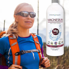 Close-up of the ingredient list on the magnesium supplement.