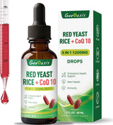 Liquid Red Yeast Rice Drops bottle label with CoQ10