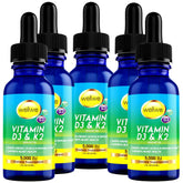 Bottle of Liquid Vitamin D3 K2 Drops 5000 IU with dropper
