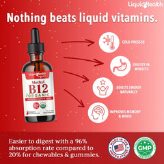 Liquid Health B12 drops with tart cherry juice
