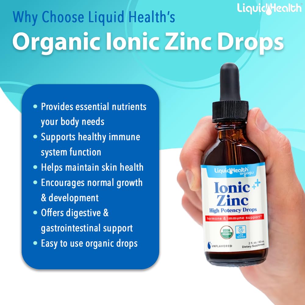 Ingredients label for Ionic Zinc Drops (Zinc Sulfate Heptahydrate)
