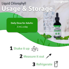 Detox and immune support lifestyle scene with chlorophyll drops