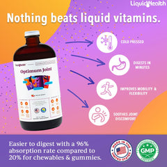Optimum Joint label highlighting Glucosamine, Chondroitin, MSM ingredients