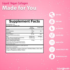 Graphic showing fast absorption of vegan liquid collagen drops