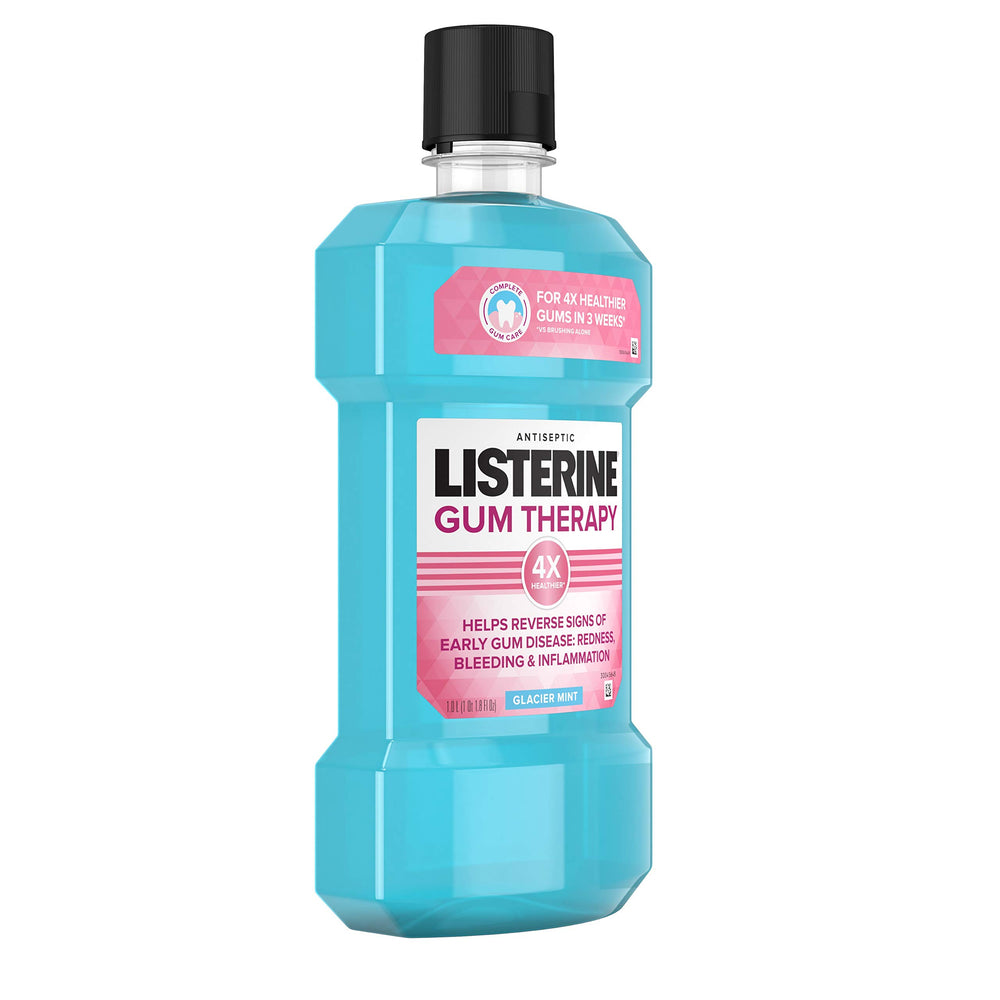 Close-up of product label highlighting anti-plaque and gingivitis features