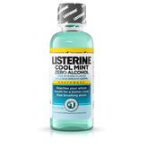 Front view of Listerine Zero Cavity Mouthwash Clean Mint 3.2 oz bottle in a 24-pack