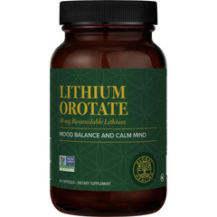 Global Healing Center Lithium Orotate 10mg bottle with 60 capsules