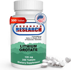 Lithium Orotate 120 mg 200 tablets bottle