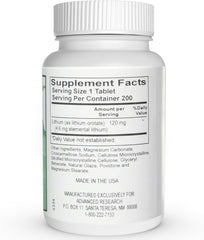 Nutrient Carriers Lithium Orotate bottle and label