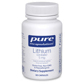 Pure Encapsulations Lithium Orotate 5 mg bottle - brain support