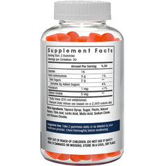Gummies bottle with label highlighting third-party tested and USA-made