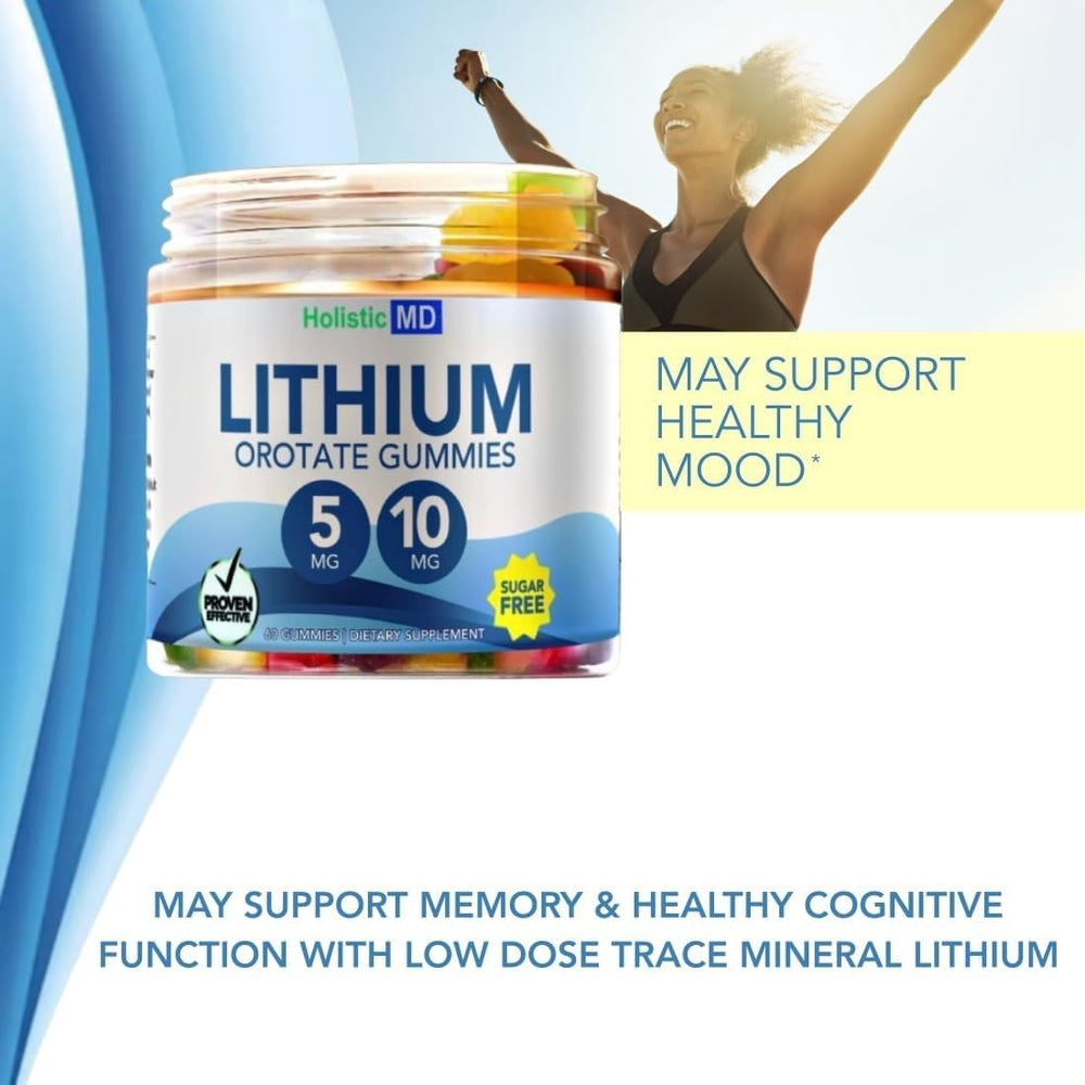 Nutrition facts panel for Lithium Orotate Gummies