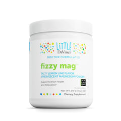 Front view of Little DaVinci Fizzy Mag Lemon Lime bottle, 516 g