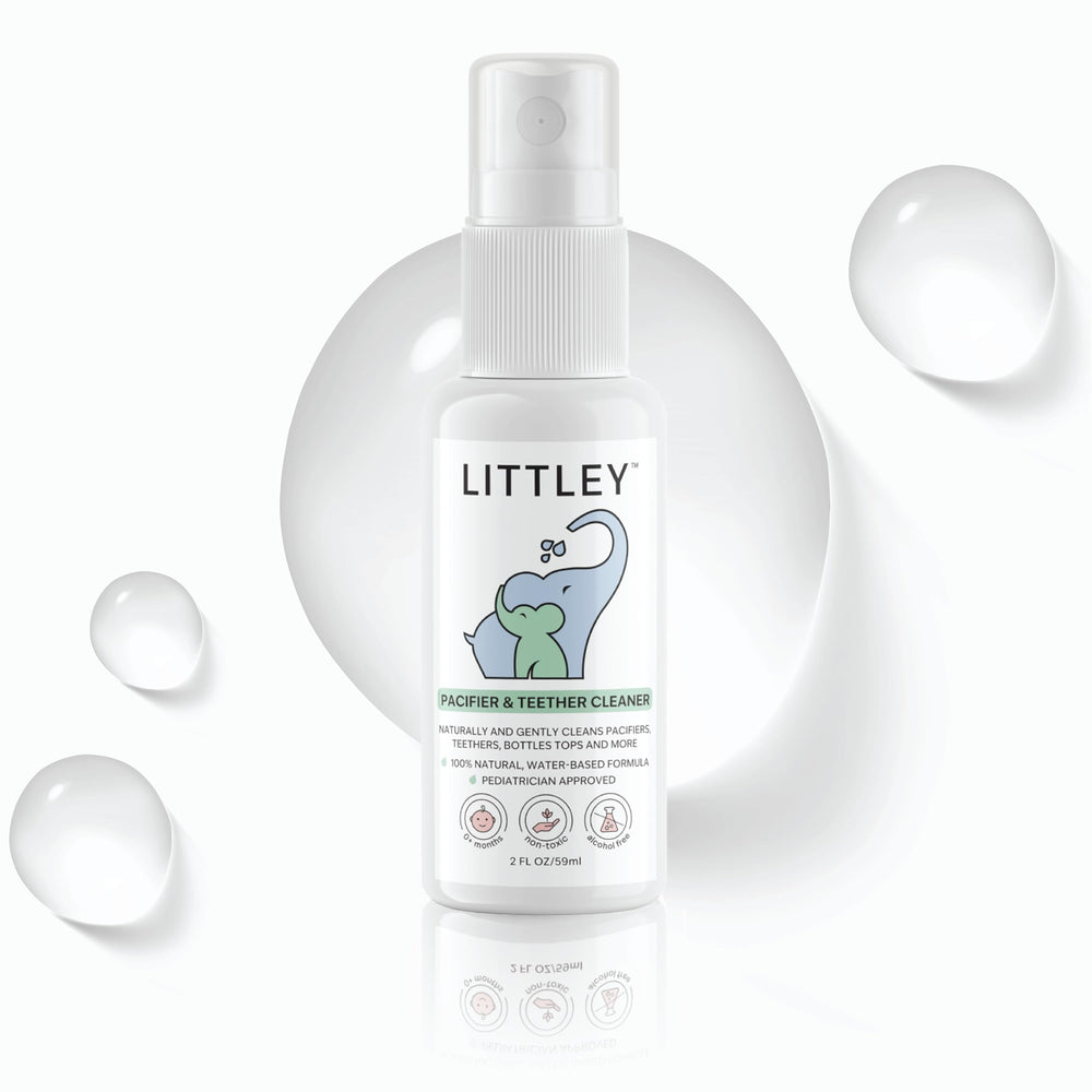 Hero image of Littley Pacifier & Teether Cleaner with HOCl label