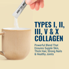 Dissolving Beyond Collagen powder in a glass of water