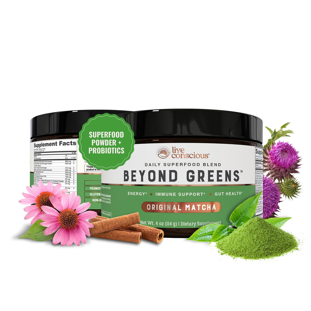 Container of Live Conscious Beyond Greens Superfood Powder