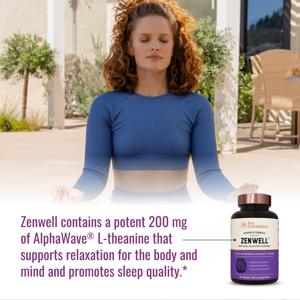 ZenWell product box with Live Conscious packaging