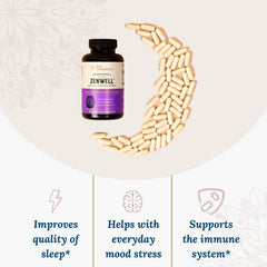 Supplement bottle with label detail