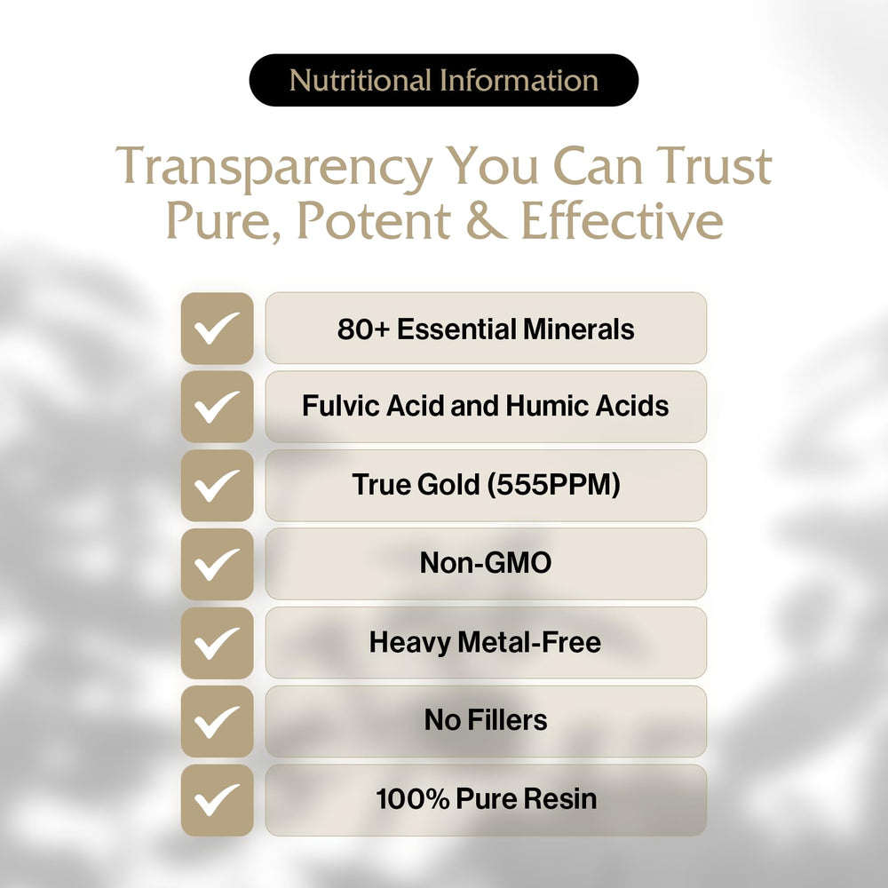 Texture of gold-infused Shilajit resin on spoon