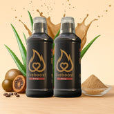 Front view of LIVEBOOST 2-pack liquid supplement bottles