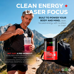LIVEGOOD E3 athlete preworkout setup for daily performance