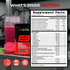 LIVEGOOD E3 scoop dispensing for precise dosing before training and workouts