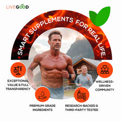 LIVEGOOD Vitality bottle back panel with nutrition information