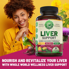 Label showing Milk Thistle and other liver-support ingredients