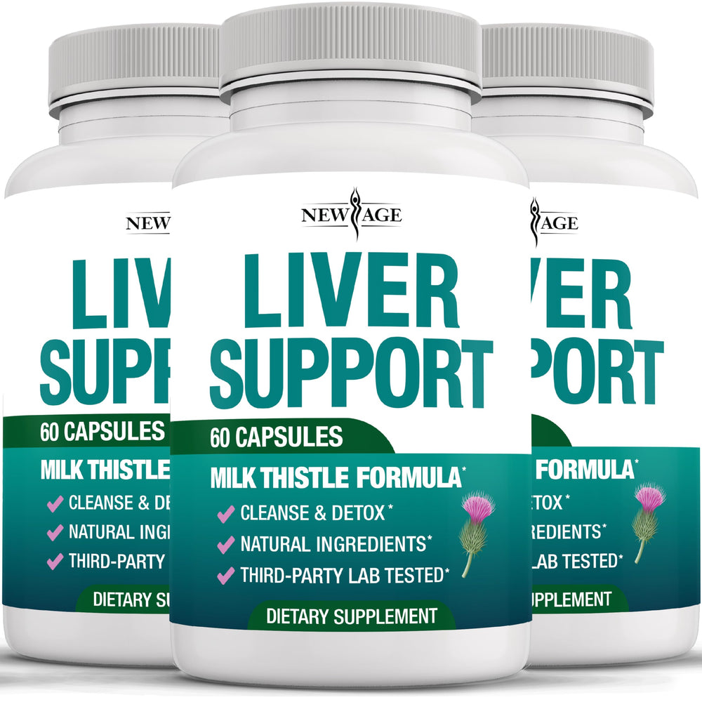 Liver cleanse detox with milk thistle capsules