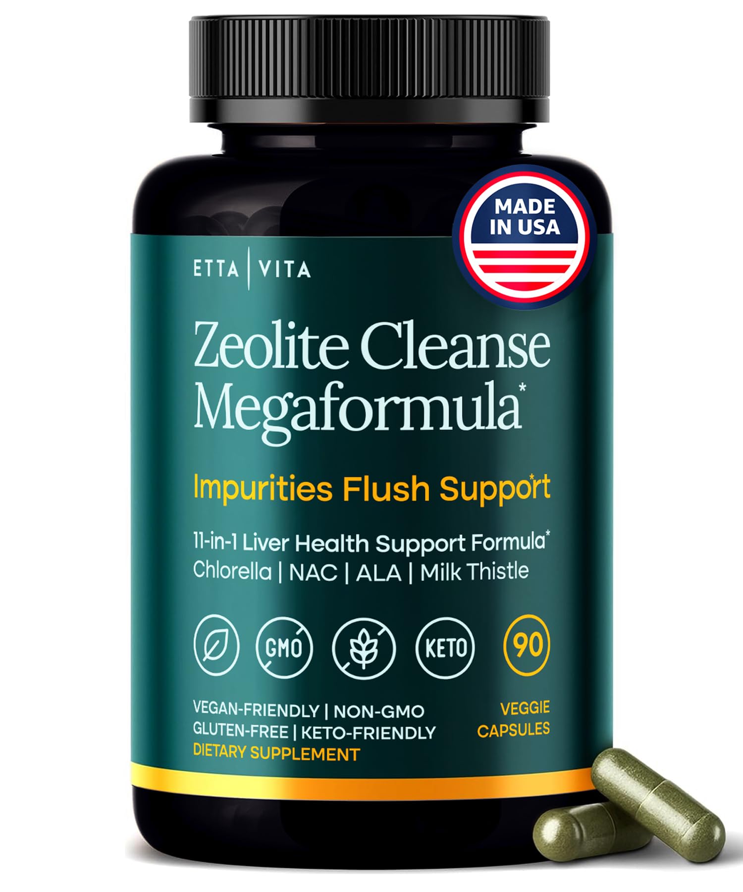Liver Cleanse Detox Zeolite 90-count bottle label Liver Cleanse Detox Zeolite 90-count bottle label