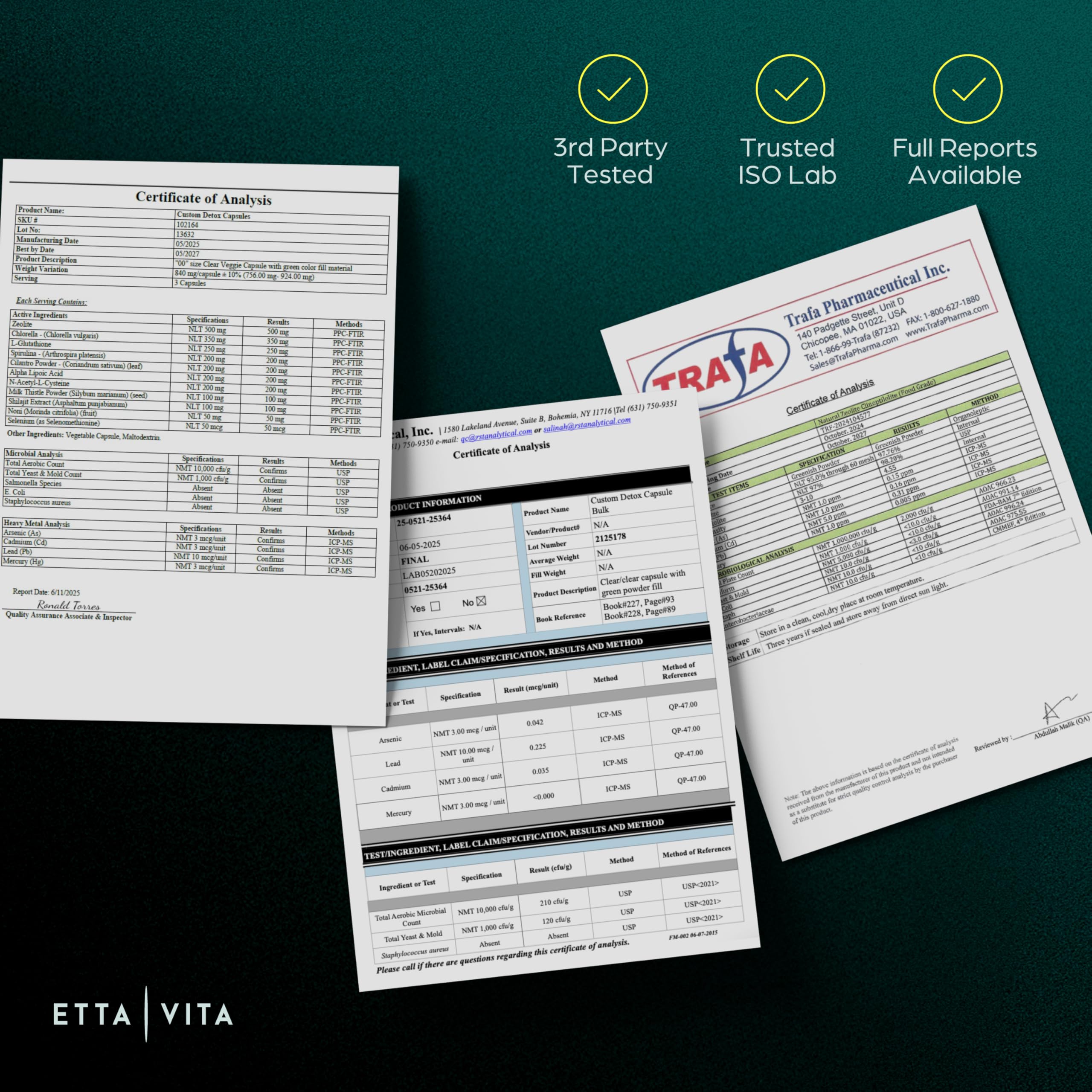 Close-up of Zeolite capsules Close-up of Zeolite capsules