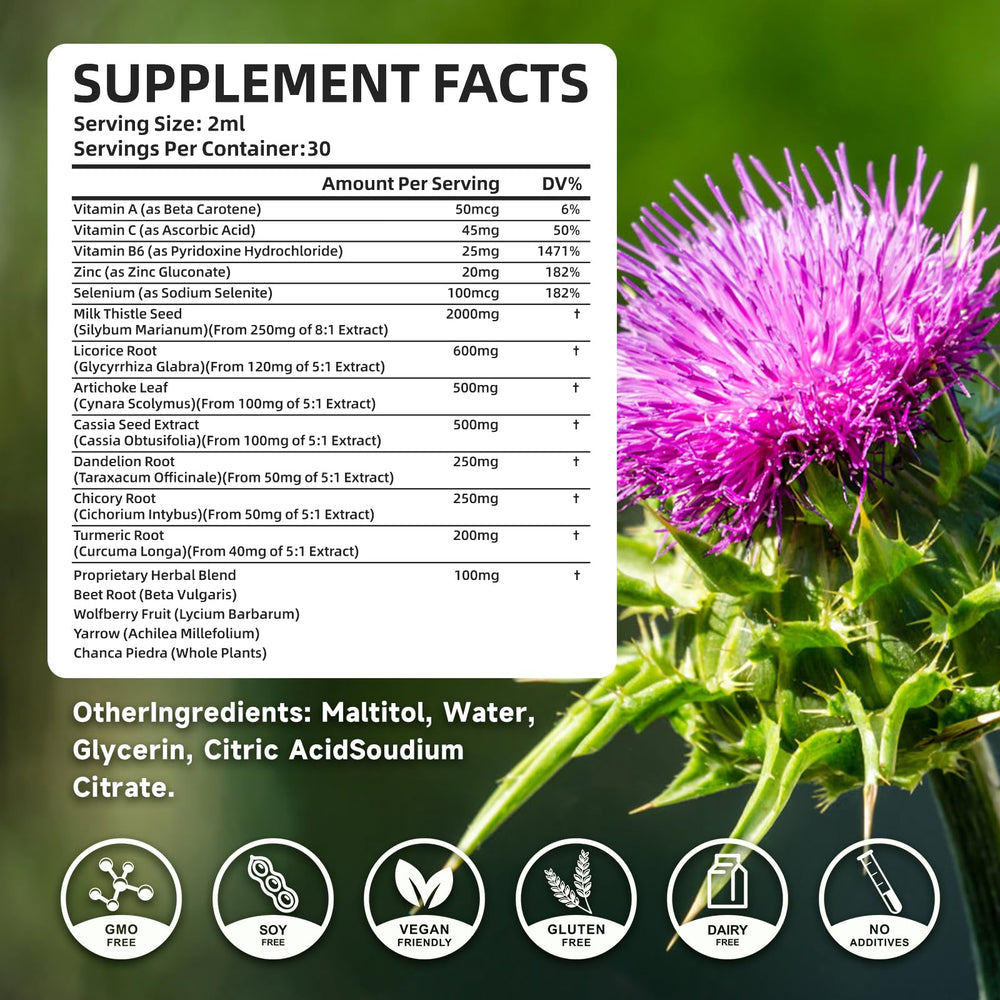 Package label showing 2000mg active ingredients