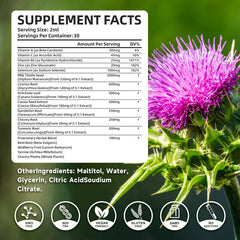 Package label showing 2000mg active ingredients