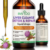 Front view of Liver Cleanse Detox & Repair Liquid Drops bottle