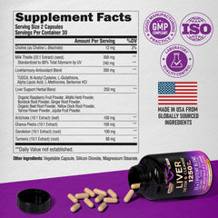 Vegan capsules of Liver Cleanse Detox